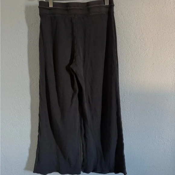 MATE The Label Organic Cotton Thermal Wide Leg Pants Charcoal Size XS - Picture 10 of 13